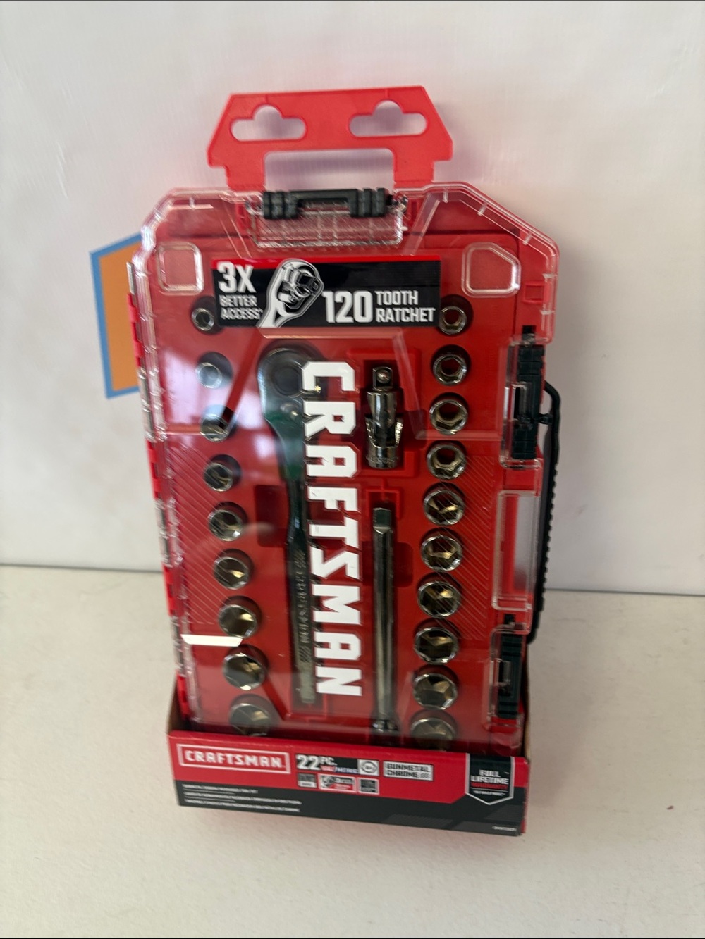 Craftsman 22-Piece Socket Set in Red and Black